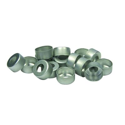 Chromatography Research Supplies 11 mm Blank Crimp Cap Open-Hole 220 (100/pk)